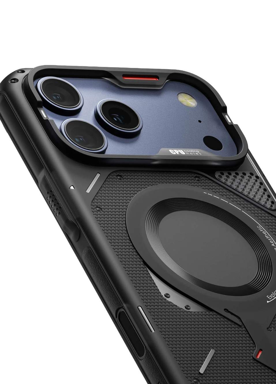 iPhone 17 Pro Max Rugged Soğutma Kanallı Köşe Korumalı Zırh MagSafe Uyumlu Telefon Kılıfı — صورة المنتج 7 من 8
