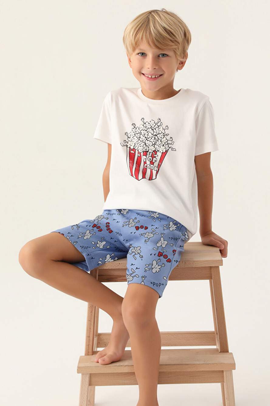 RolyPoly Pop Krem Erkek Çocuk Bermuda Takım — صورة المنتج 3 من 5