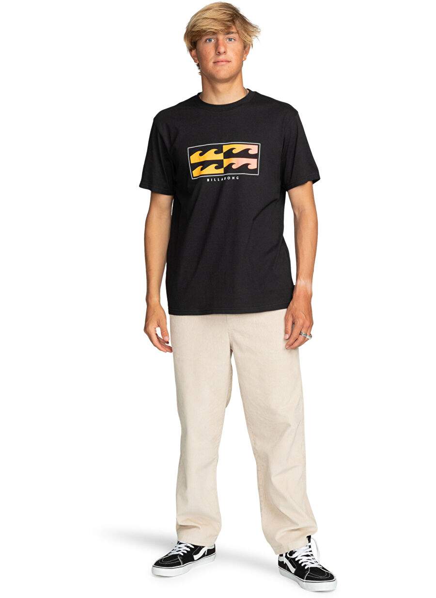 Billabong EBYZT00143_INVERSED TEES Black Men's Crew Neck Regular Fit Patterned T-Shirt — Product image 3 of 6