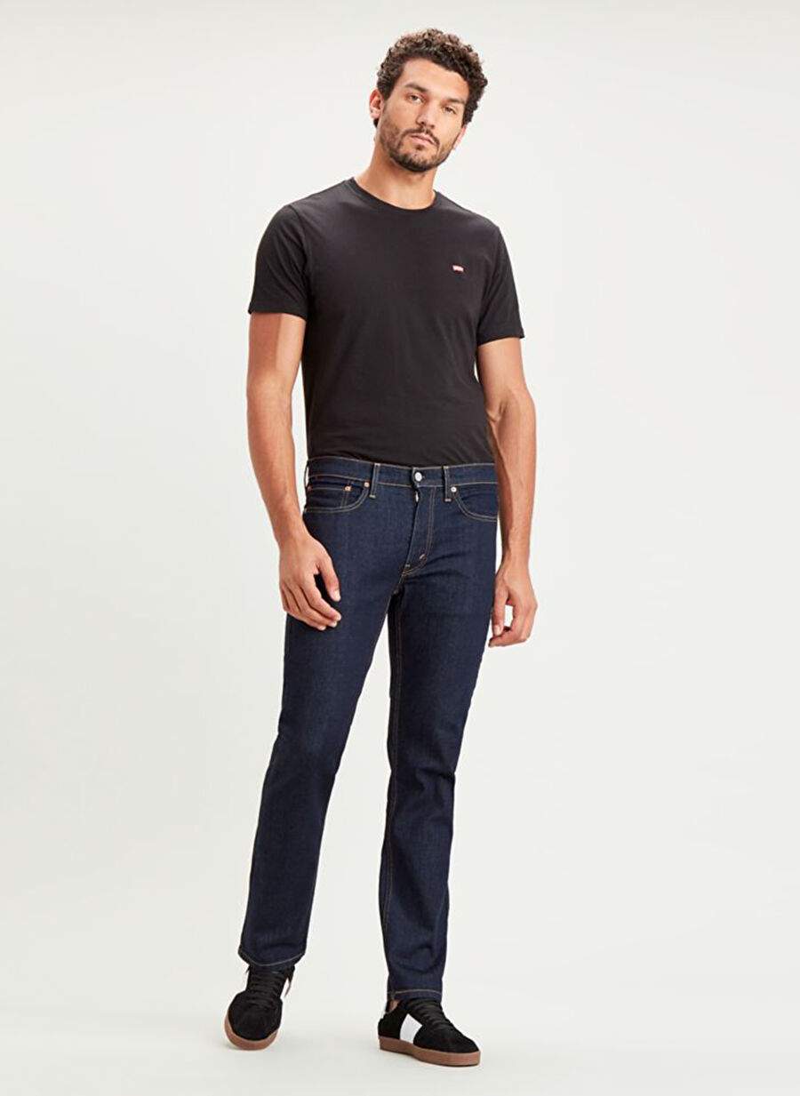 Navy Blue Men's Cotton Denim Trousers 514™ STRAIGHT DARK HOLLOW LOCAL — Product image 3 of 5