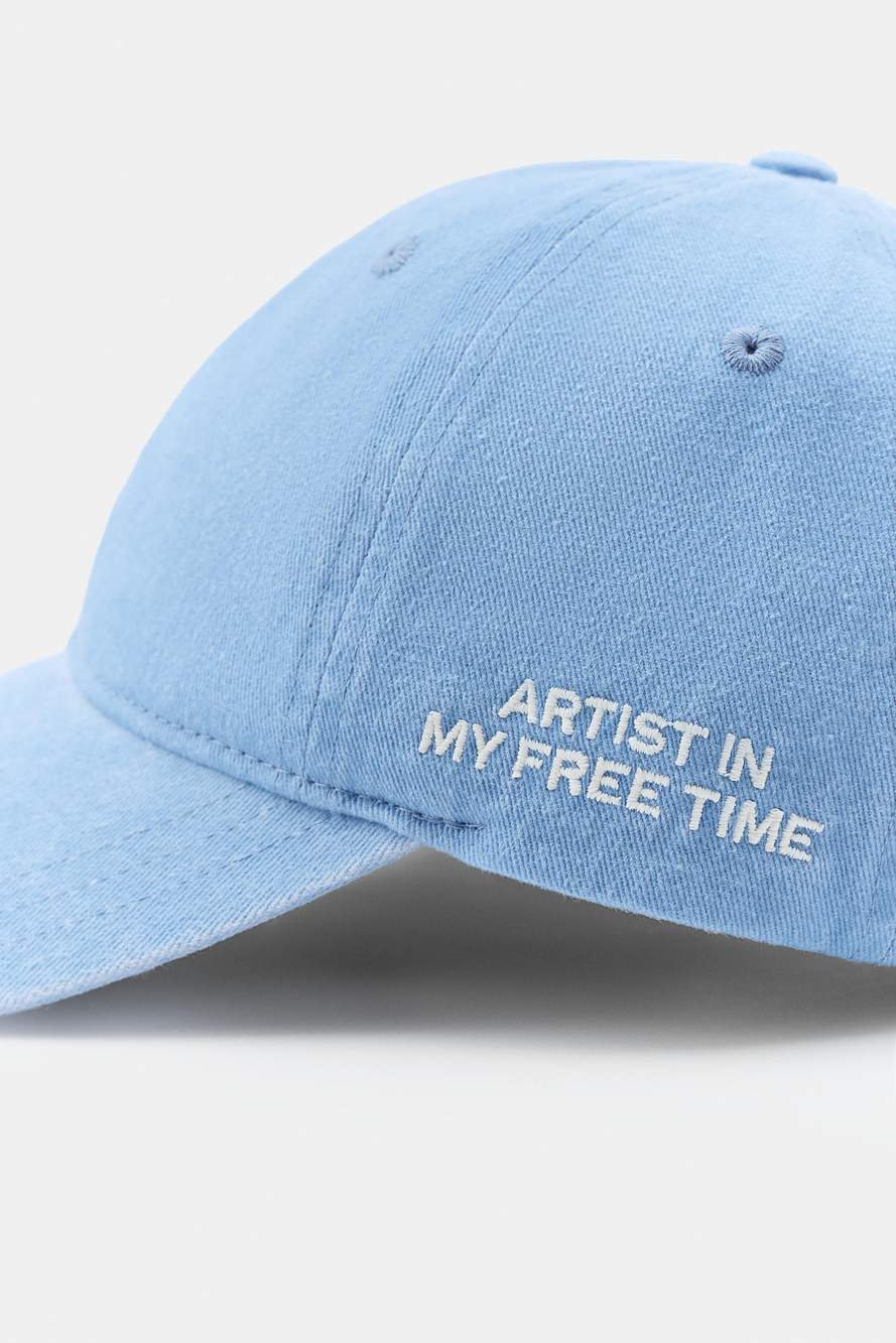 TWILL CAP WITH EMBROIDERED SLOGAN — Product image 6 of 6