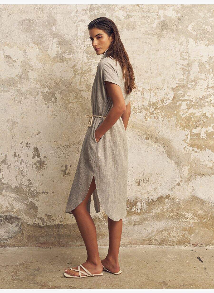 Zaya Shirt Dress - Gray — Product image 5 of 8