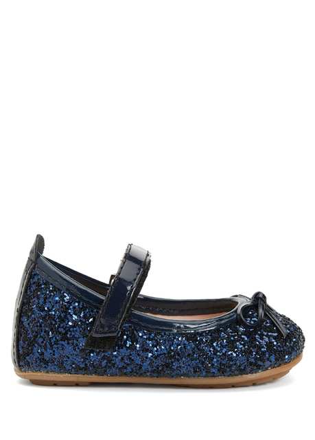 Navy Blue Baby Girl Leather Shoes