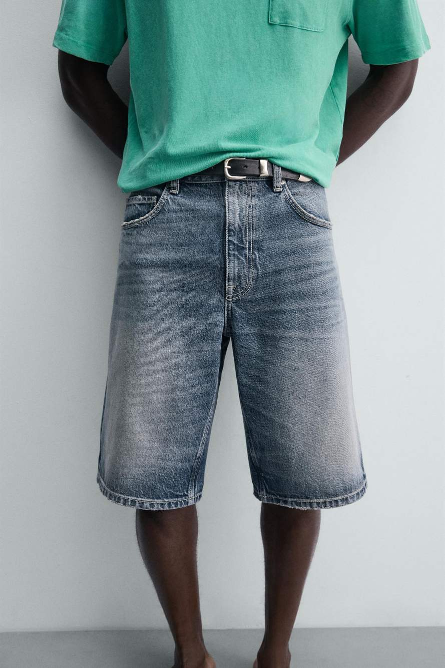 RELAXED FIT DENIM BERMUDA SHORTS — Product image 4 of 10
