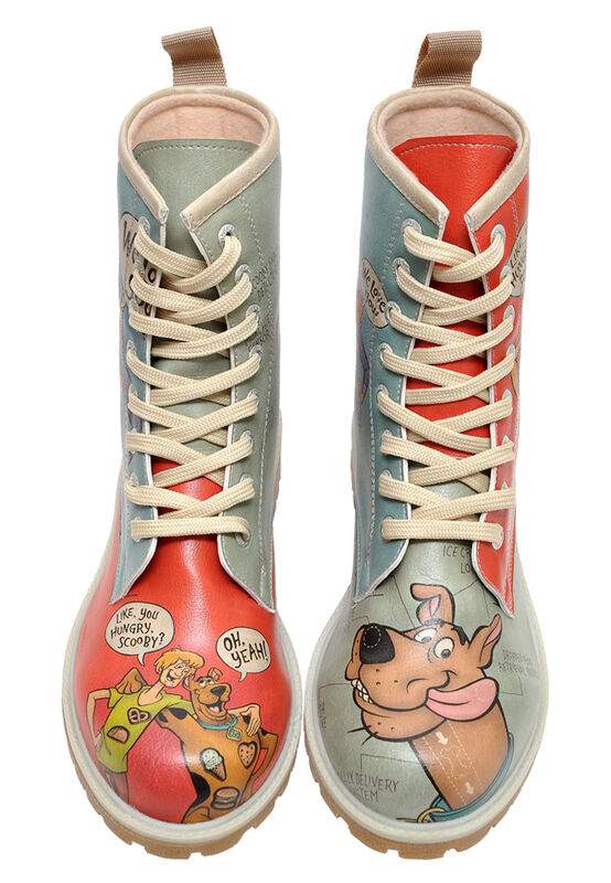 Women Vegan Leather Red Long Boots - Warner Bros Hungry Doo Scooby Doo Design — Product image 3 of 7