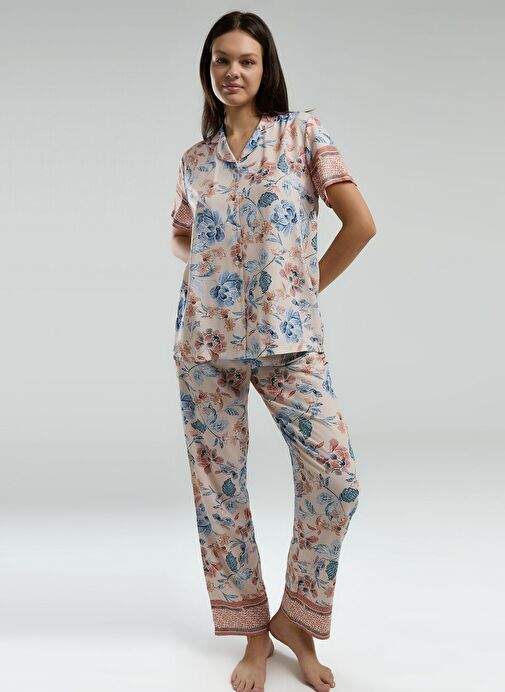Arnetta Kadın Pembe Gömlek Pijama Takım — Product image 15 of 25