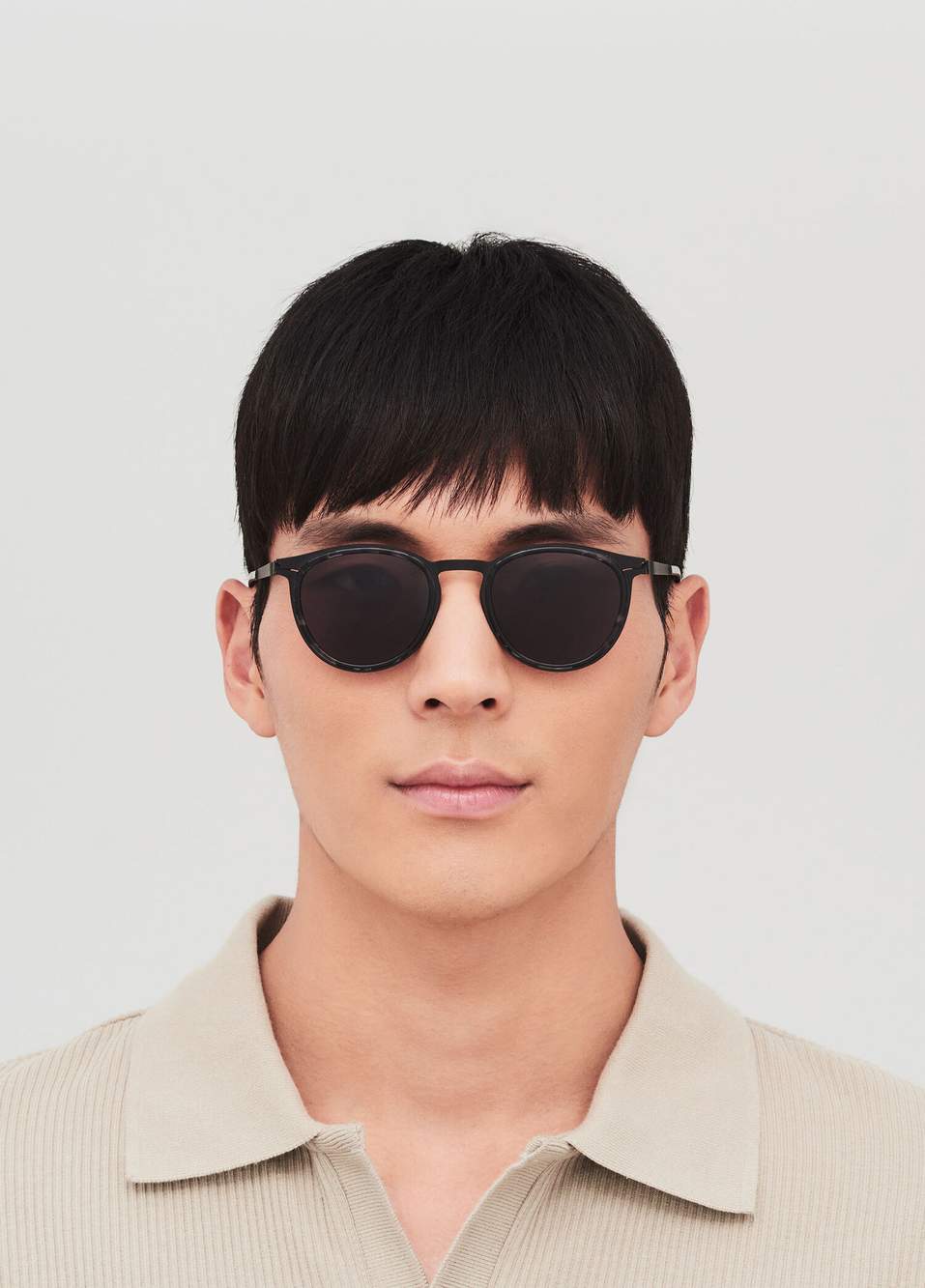 Siwa A50 Black-Black Havana C876 Black Titanium Unisex Sunglasses — Product image 3 of 4
