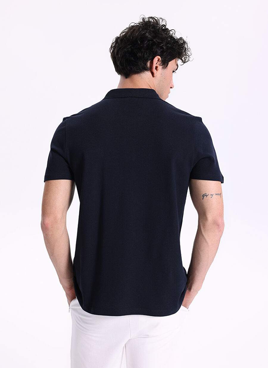 Navy Men's 100 Cotton Relaxed Polo T Shirt C4sm Tst4528 — Product image 5 of 5