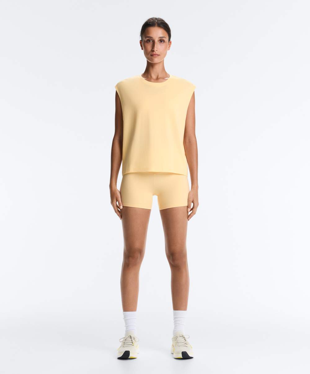 Cotton blend sleeveless T-shirt — صورة المنتج 3 من 8
