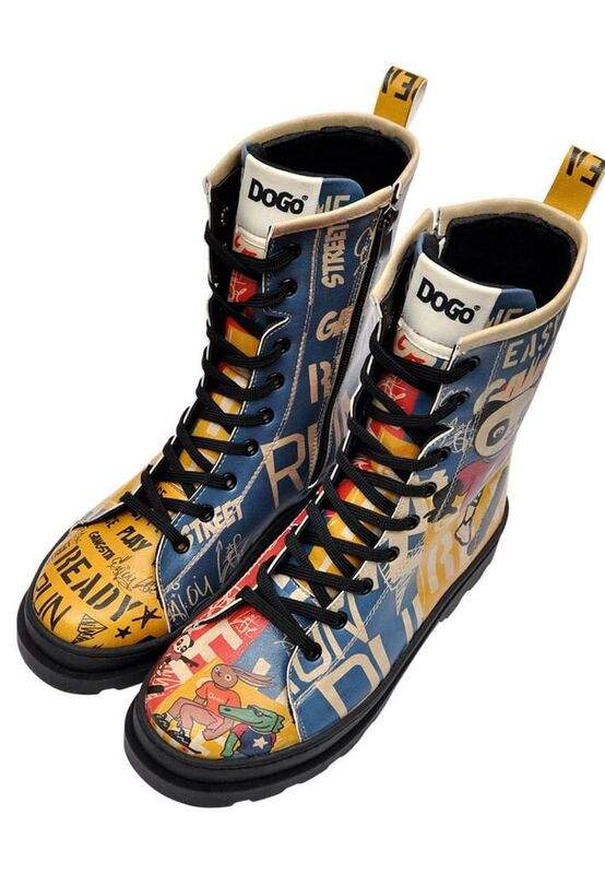 Women Vegan Leather Multicolor Zipper Long Boots - Skaters Design — Product image 3 of 9