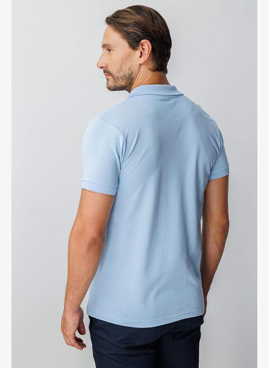 Erkek A Mavi Modernfit Dar Kalip Polo Yaka Tisort — Product image 6 of 6
