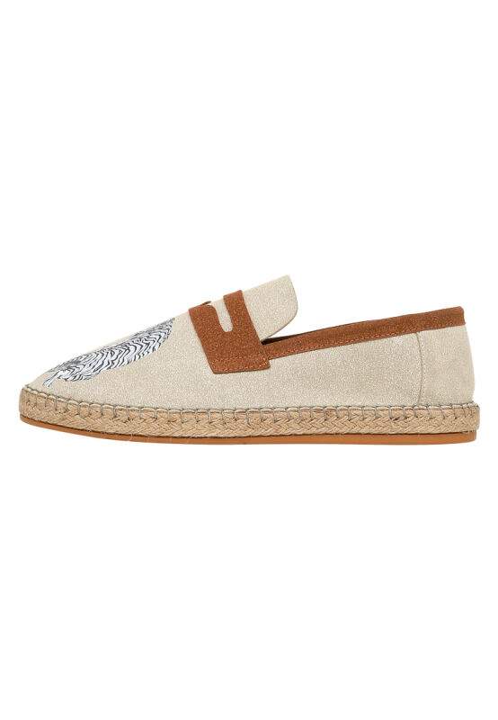 Men Vegan Cream Espadrilles - Uptown Tigers Design — صورة المنتج 3 من 9