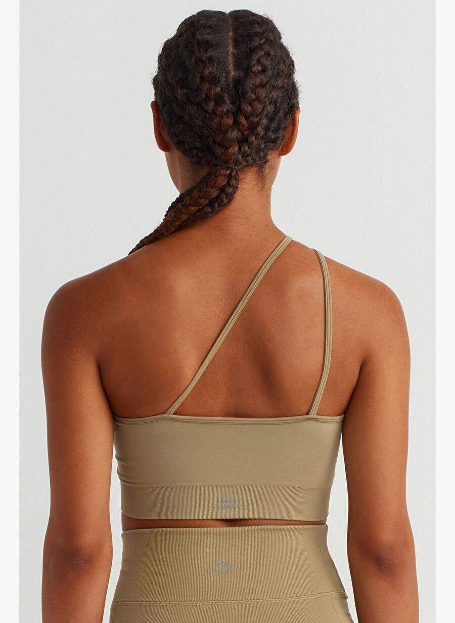 Single Shoulder Back Rope Sports Bra Soil Green — Product image 6 of 30