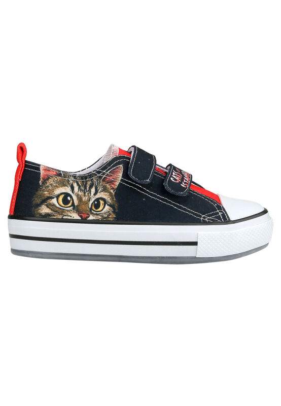 Unisex Kids Vegan Black Light-Up Velcro Sneakers - Paws on Taksim Design — Product image 7 of 10