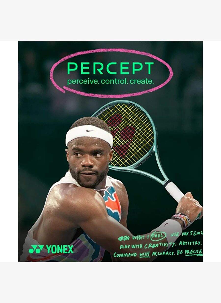 Yonex Percept 100 Inch 300 Gram (Kordajsız) Zeytin Yeşili Tenis Raketi — صورة المنتج 7 من 8