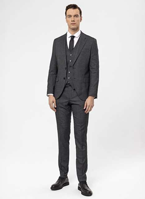 Slim Fit Black Men's Suit TK1020000270