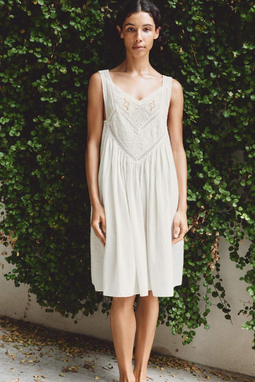 FLORAL EMBROIDERED PLEATED DRESS — Product image 7 of 15