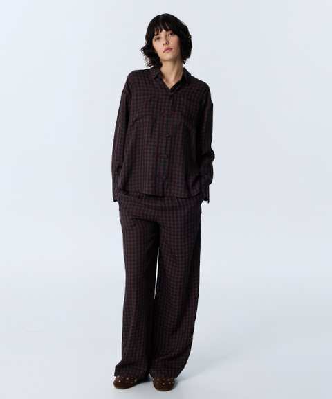 Pepticarea Pattern Wide Leg Pants