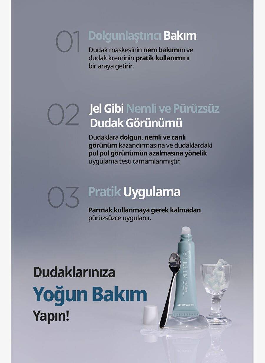 Moisturizing and Plumbing Lip Mask DERMATORY Hyaluron Peptide Volume Lip Mask Balm — Product image 3 of 8