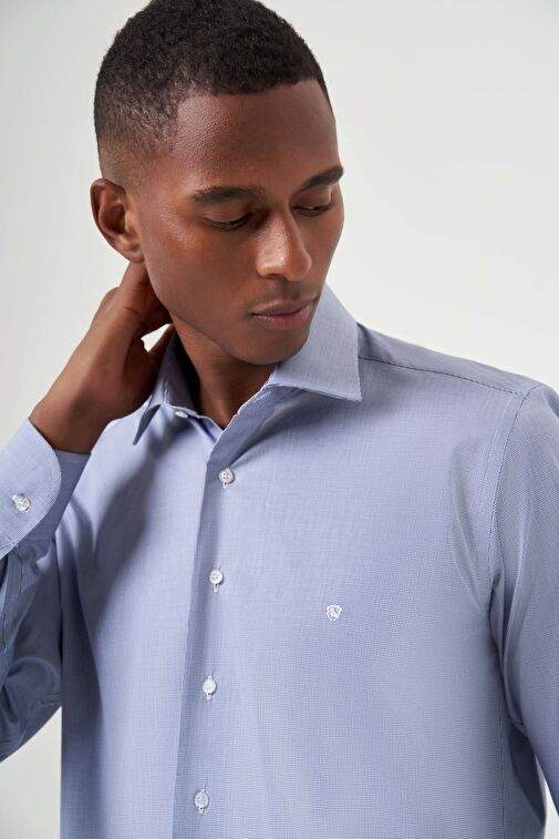 Bisse Erkek Regular Fit Klasik Gömlek Lacivert GM23K232031_D39 — صورة المنتج 25 من 25