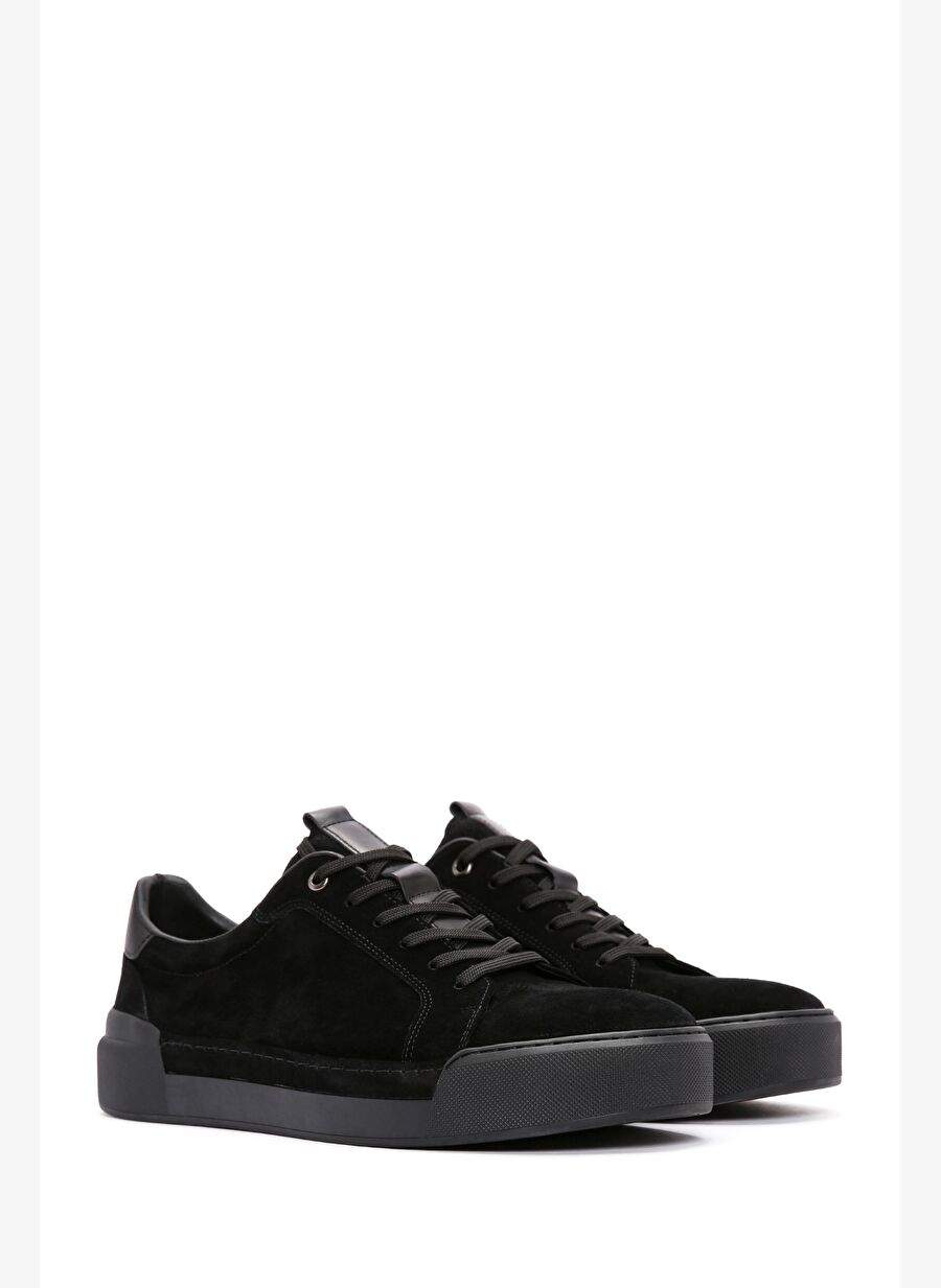 Men's Black Lace-Up Leather Sneakers 24SFD6947V3 — Product image 3 of 5