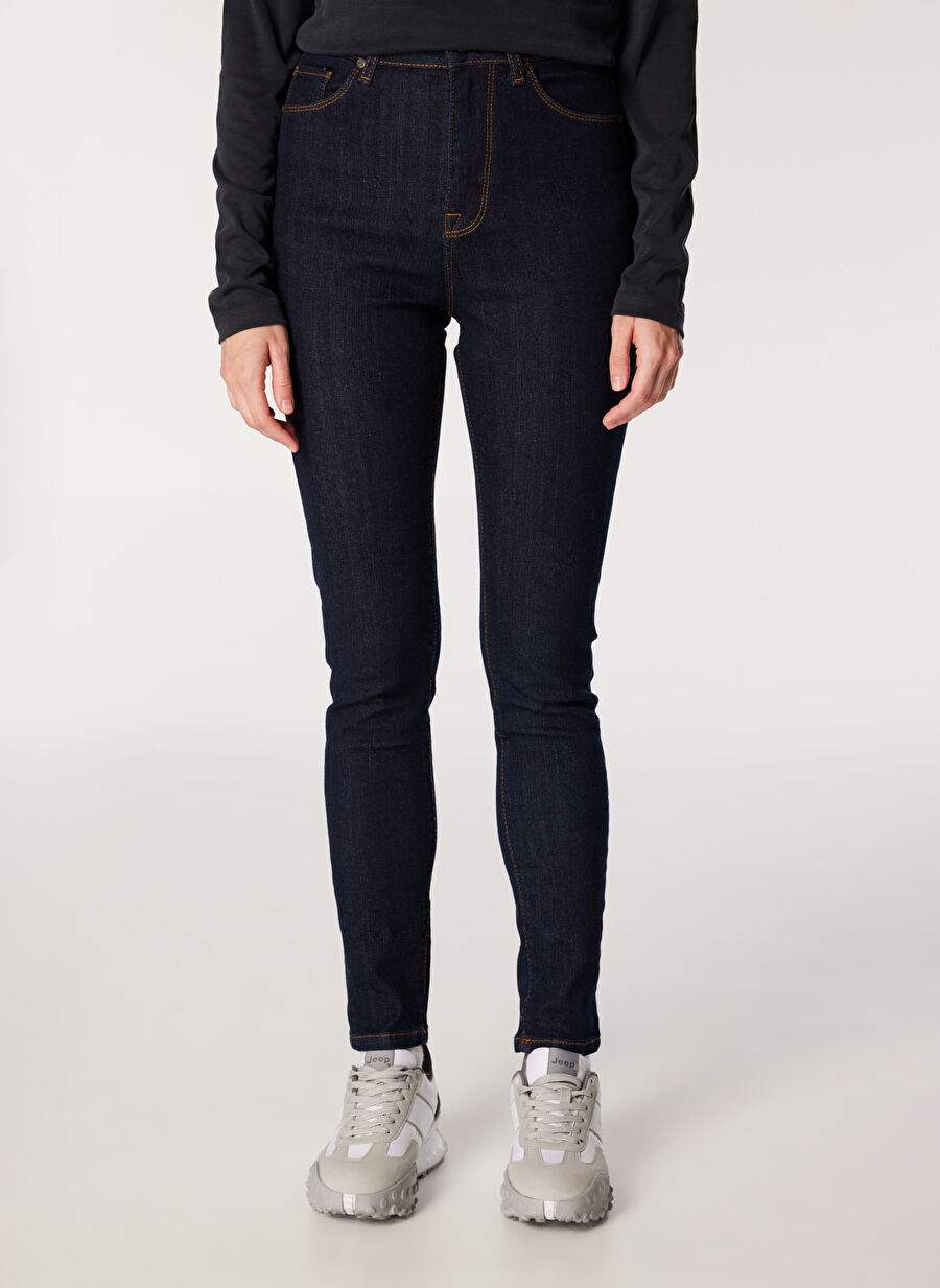 Jeep Dark Indigo Women's Skinny Fit Denim Pants C4WL-PNT4803 — Product image 3 of 5