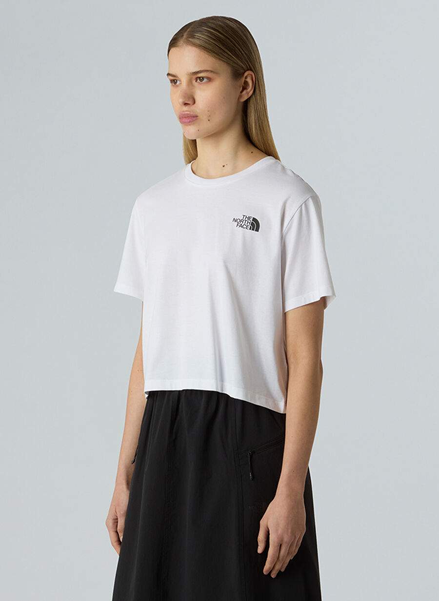 The North Face NF0A87U4FN41-W SIMPLE DOME CROPPED Beyaz Bisiklet Yaka Regular Fit Düz Kadın T-Shirt — Product image 3 of 15
