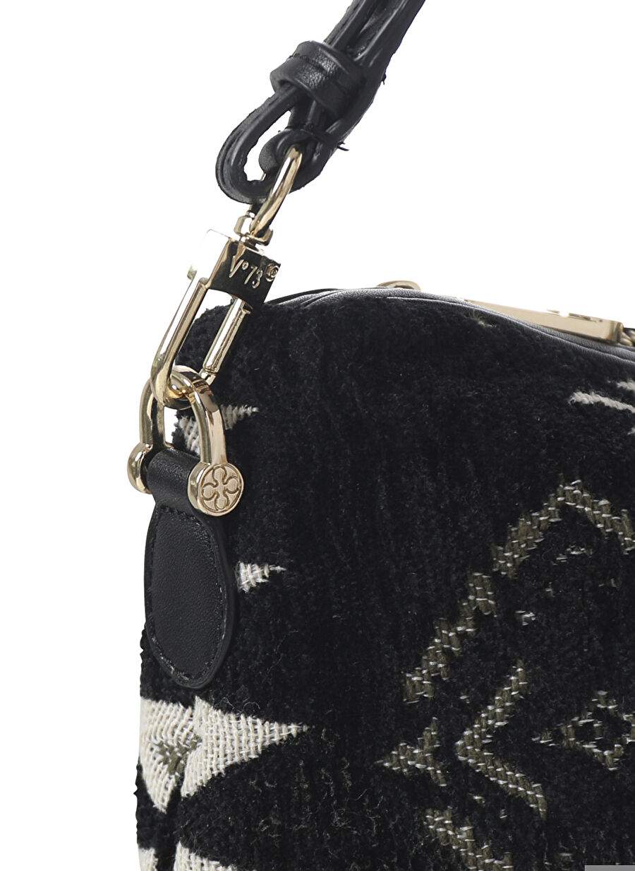V73 Black and White Women's Shoulder Bag 73BS7E403395 — Product image 4 of 5
