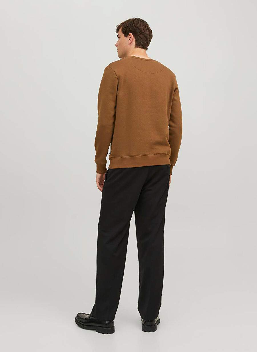 Jack & Jones Bisiklet Yaka Kahve Erkek Sweatshırt 12241106_JPRBLABLAKE SWEAT CREW NEC — صورة المنتج 6 من 7