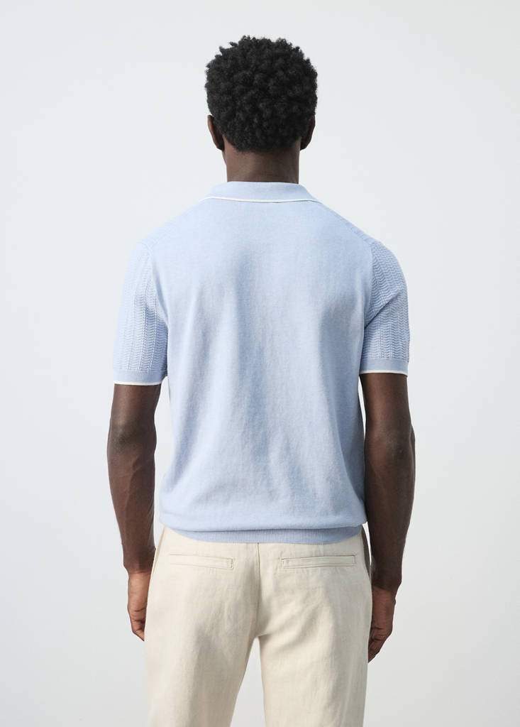 Structured fine-knit polo shirt — Product image 17 of 17