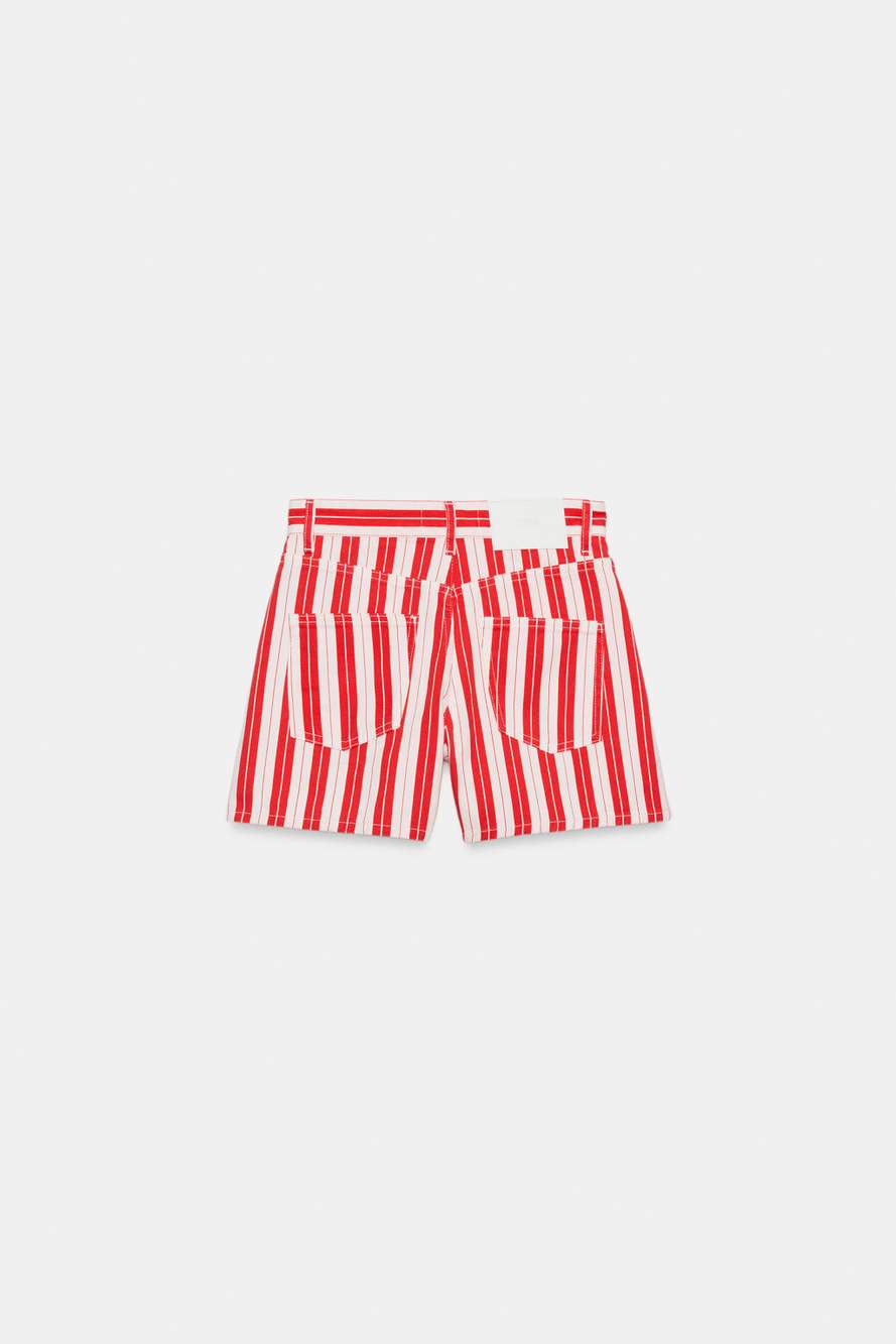 STRIPED MOM FIT SHORTS — Product image 7 of 8