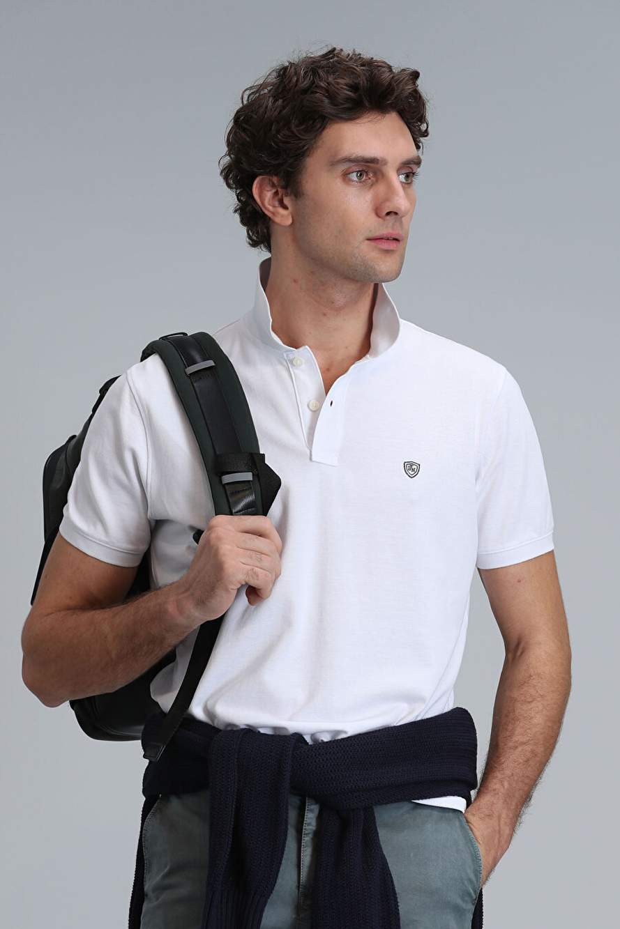 Laon Smart Erkek Polo Tişört Beyaz — صورة المنتج 5 من 6
