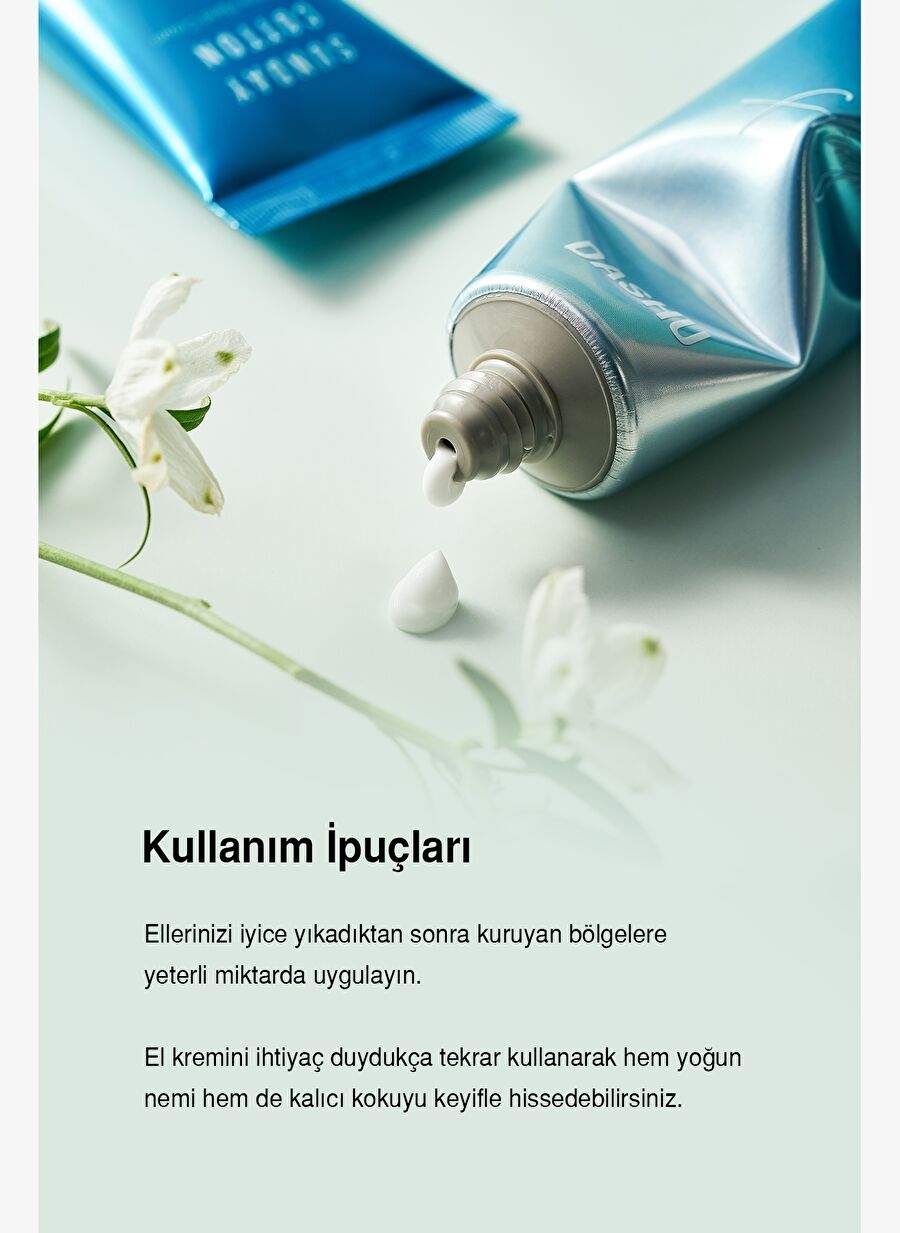 Moisturizing, Light Textured Unisex Perfumed Hand Cream DASHU Sunday Cotton Perfume Hand Cream — صورة المنتج 6 من 7