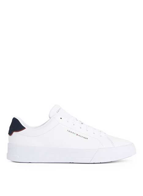 Tommy Hilfiger White Male Sneaker Th Court Lth Detail Ess