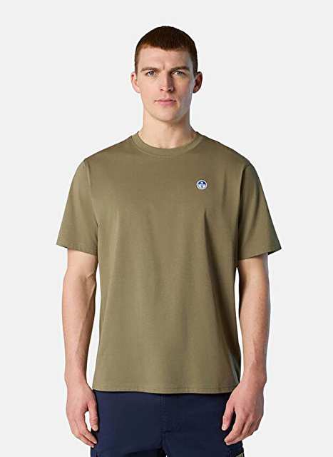 North Sails Haki Erkek Regular Fit Logo Baskılı T-Shirt NS0000692970