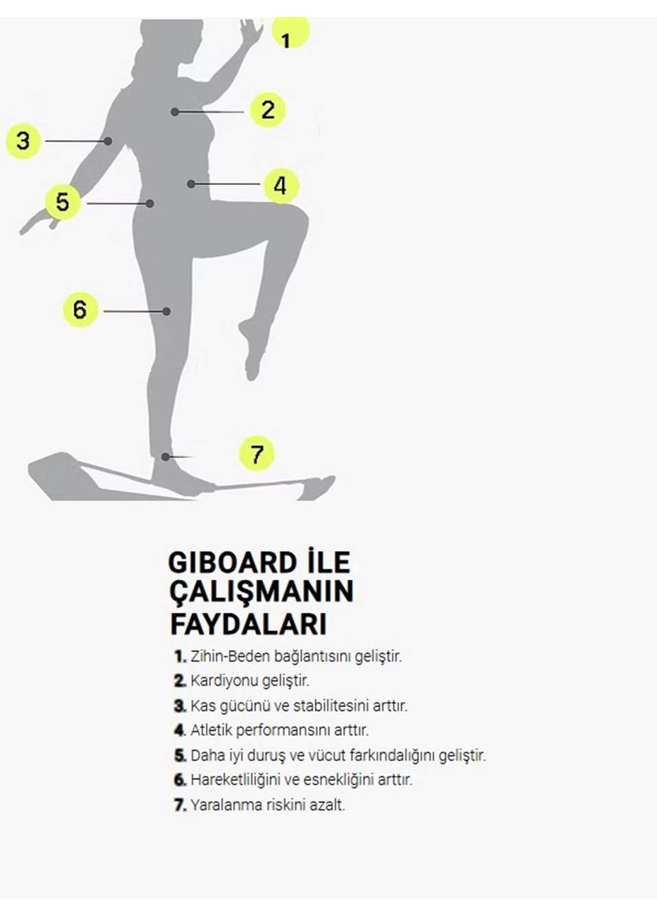 Giboard Set Bonzo Klasik Sarı Denge Tahtası — صورة المنتج 5 من 5