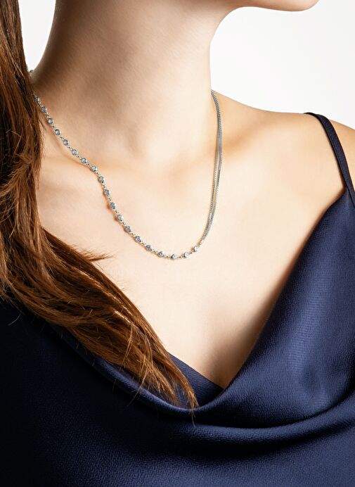 Minimal Tasarm 18 Ayar Beyaz Altn Kaplama 45 Cm Gumus Kolye — Product image 15 of 20