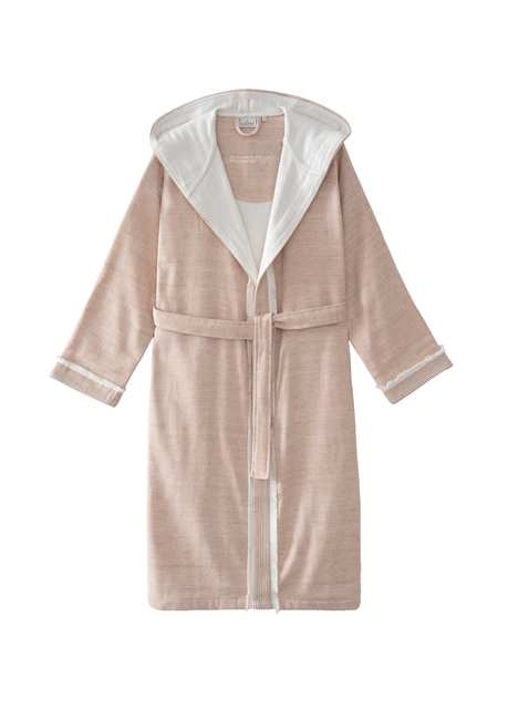 Hasna 100% Organic Cotton Linen Melanj Terra Women's Bathrobe