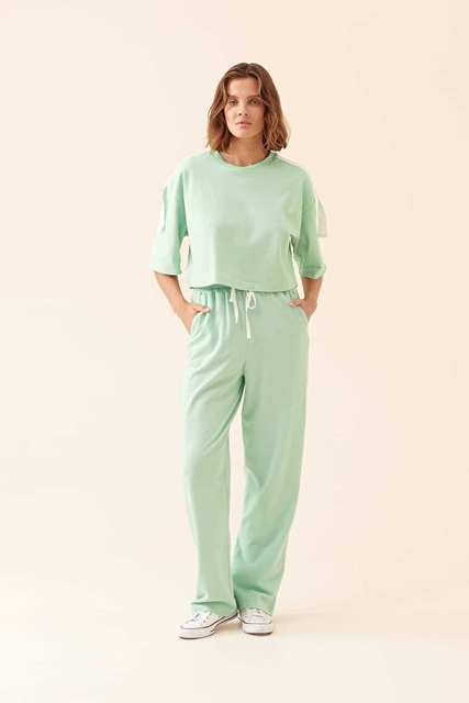 Tie Waist Trousers Green Y2322005_012