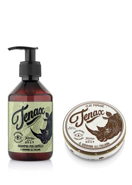 Per Capelli Shampoo + Clay Pomade Men's Hair Care Kit