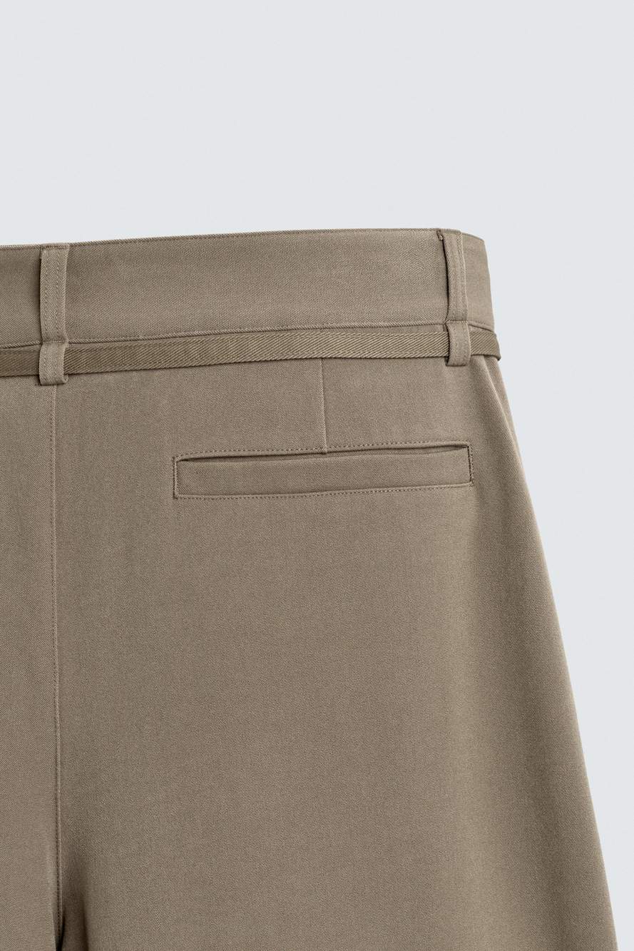 BALLOON FIT TROUSERS WITH PLEATS AND BELT — Product image 11 of 11