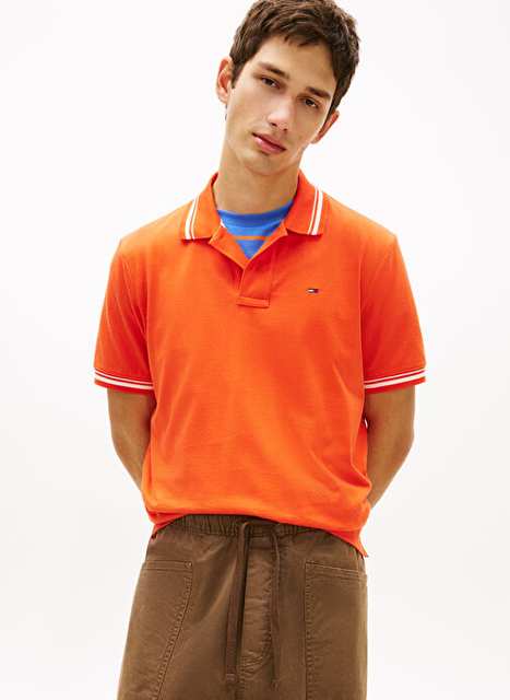 Krmz Erkek 100 Organik Pamuk Polo T Shirt Dm0dm22700xm2 Tjm Reg Tipped Polo