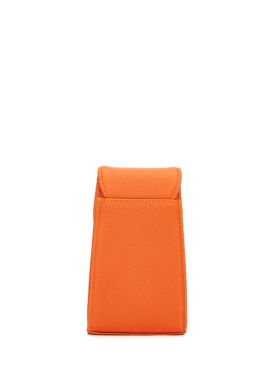 Casey Orange Women Leather Shoulder Bag — صورة المنتج 4 من 5