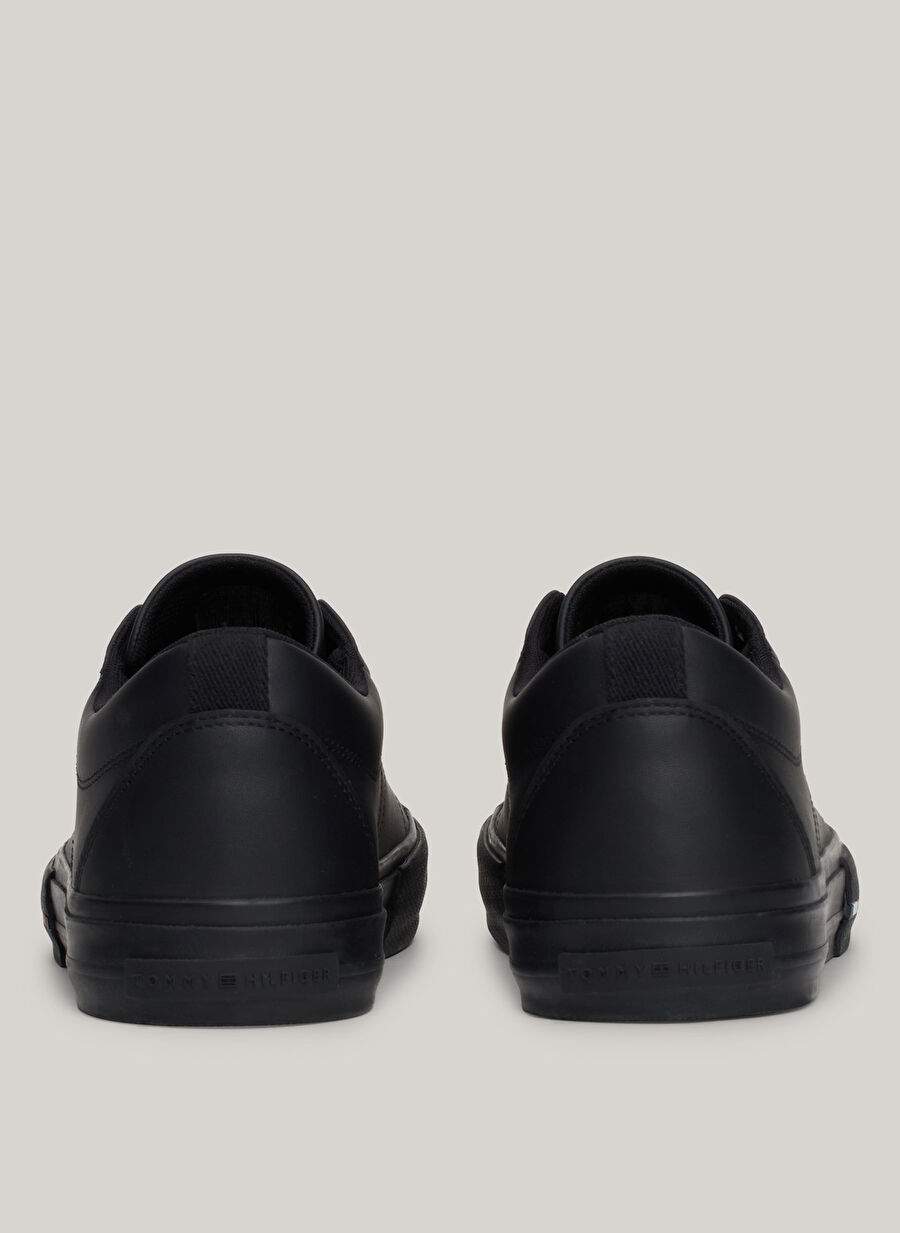 Tommy Hilfiger Siyah Erkek Deri Sneaker TH HI VULC STREET RWB LTH LOW — Product image 7 of 8