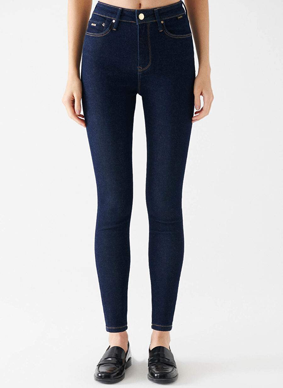 Mavi Sere Yüksek Bel Dar Paça Skinny Fit Kadın Denim Pantolon M100980-82996 — صورة المنتج 3 من 7