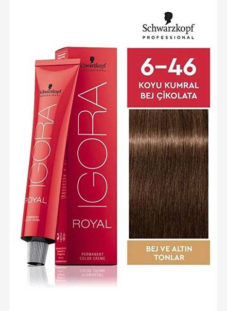 Igora Royal 6 46 Koyu Kumral Bej Cikolata Sac Boyas 60 Ml