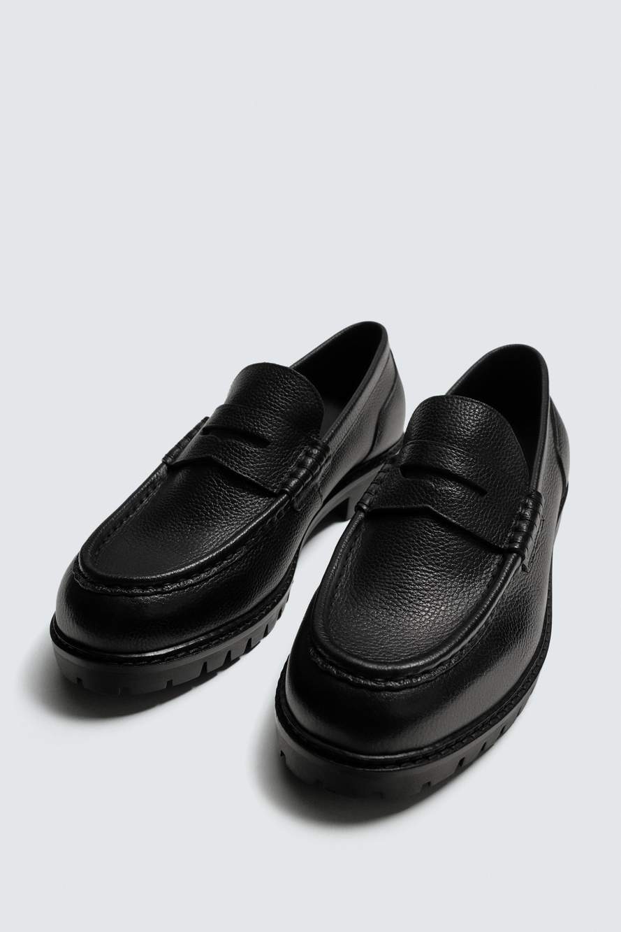 LEATHER LOAFERS WITH TRACK SOLE — Product image 5 of 7