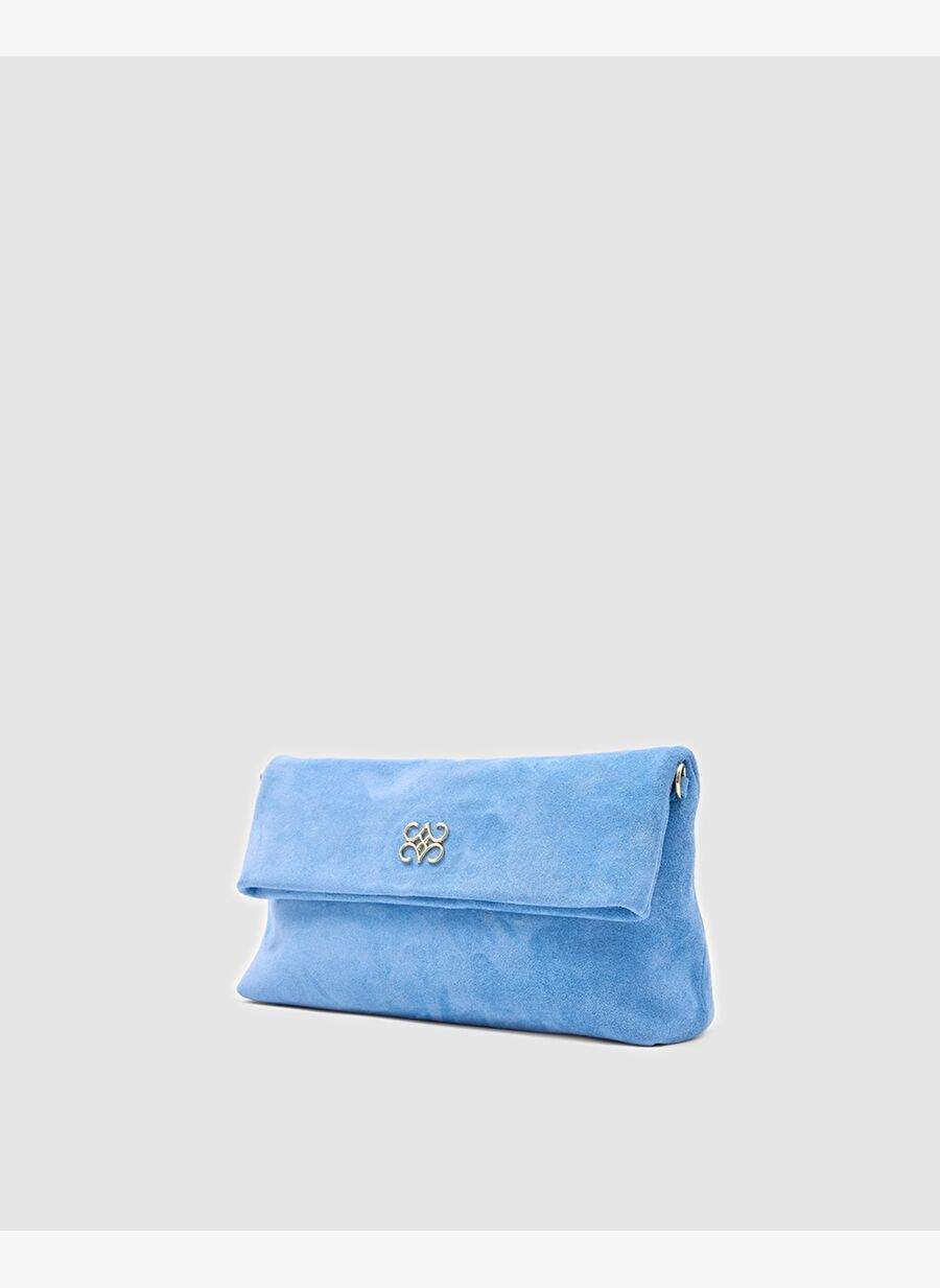 Ira Clutch Baby Blue Suede — صورة المنتج 5 من 8
