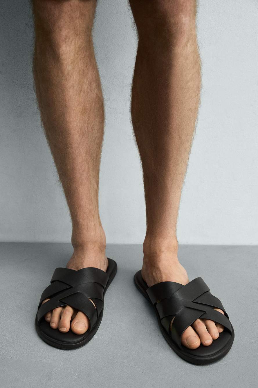 LEATHER STRAPPY SANDALS — Product image 3 of 7