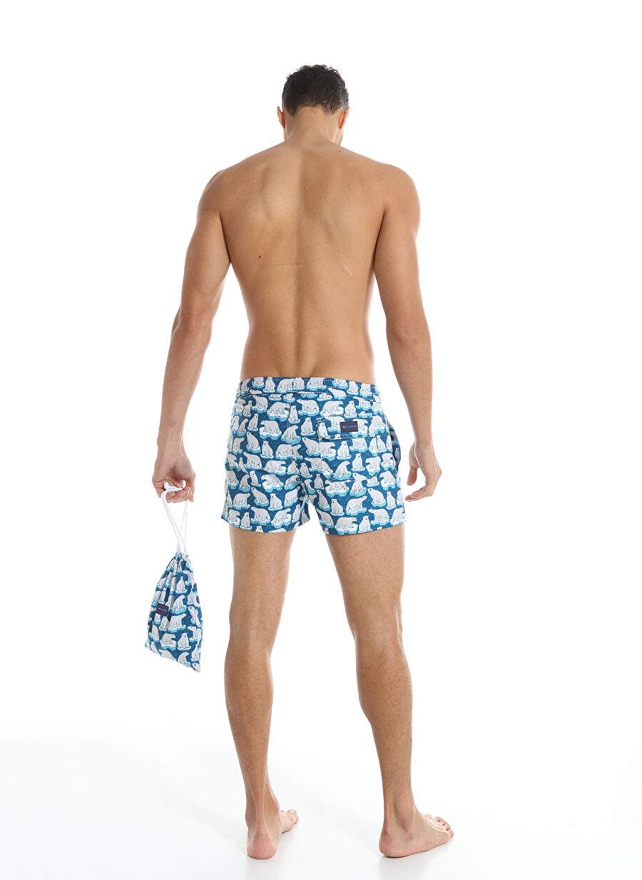 Whitefin Blue Men's Shorts Swimsuit POLAR BEAR — Product image 6 of 6